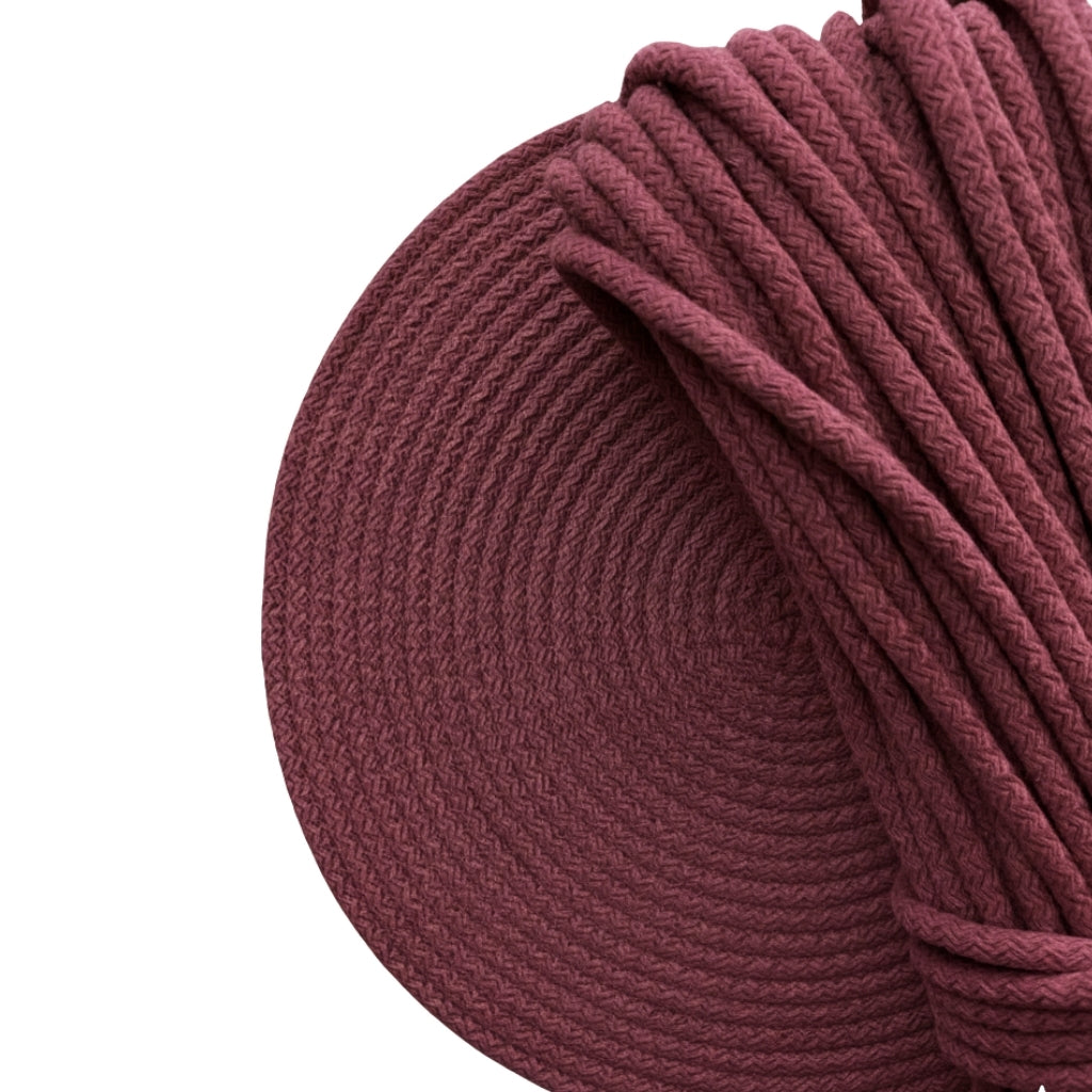 Bordo Renk 6-7 mm Pamuklu Kordon İp