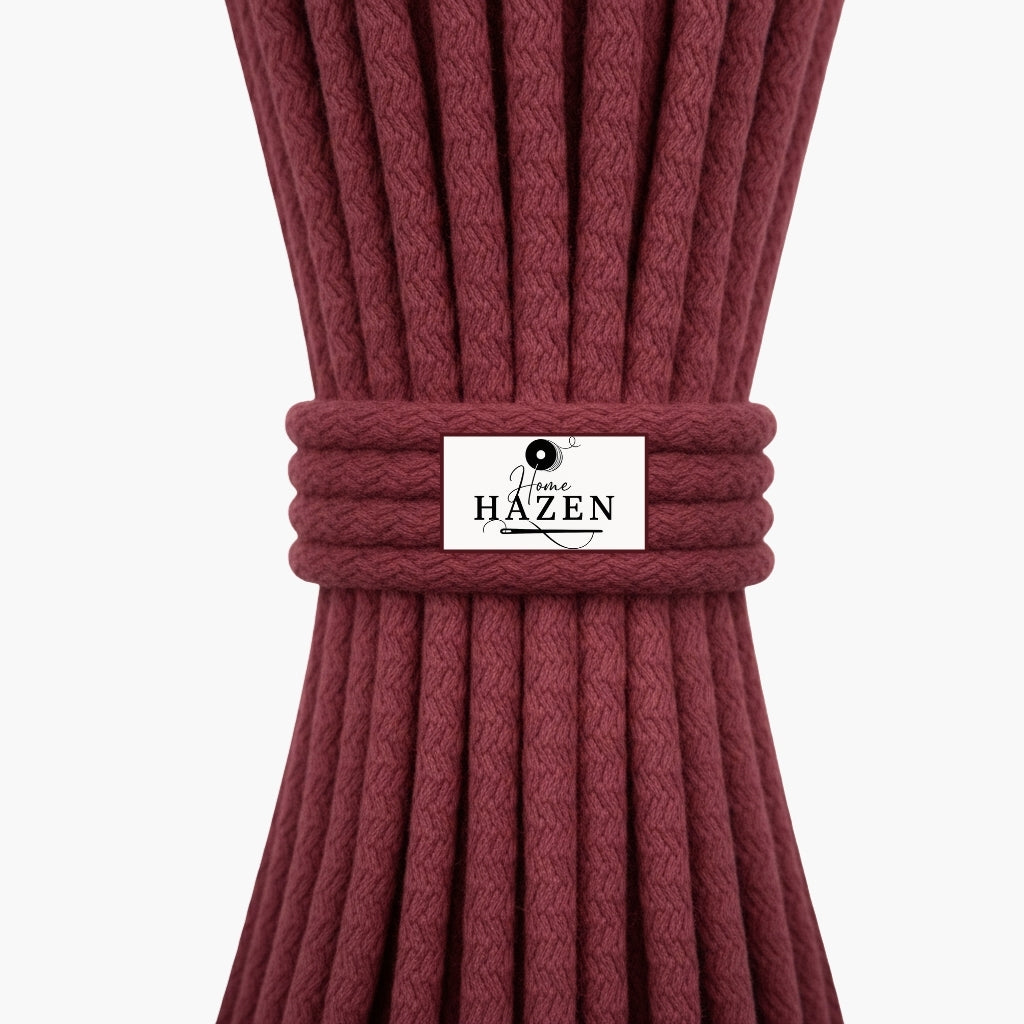 Bordo Renk 6-7 mm Pamuklu Kordon İp