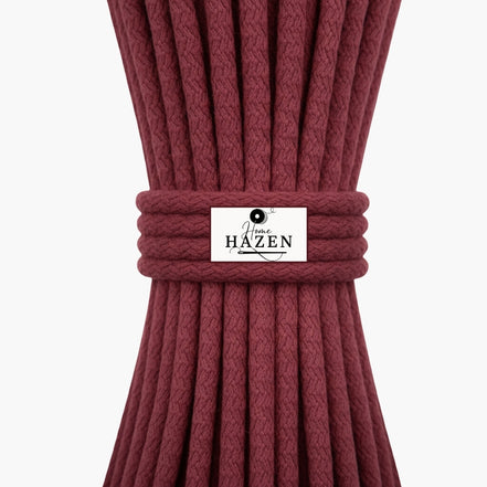 Bordo Renk 6-7 mm Pamuklu Kordon İp