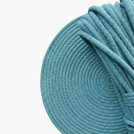 Turkuaz Renk 6-7 mm Pamuklu Kordon İp