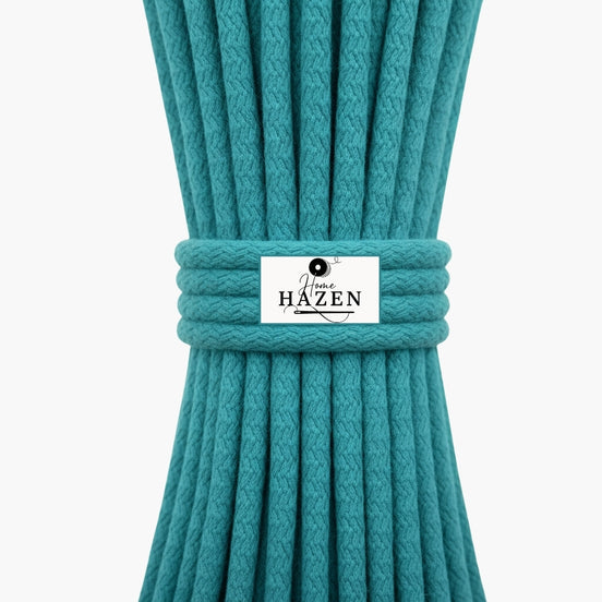Turkuaz Renk 6-7 mm Pamuklu Kordon İp