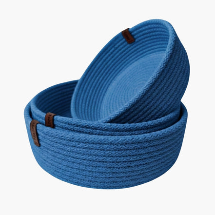 Saks Mavi Renk 6-7 mm Pamuklu Kordon İp