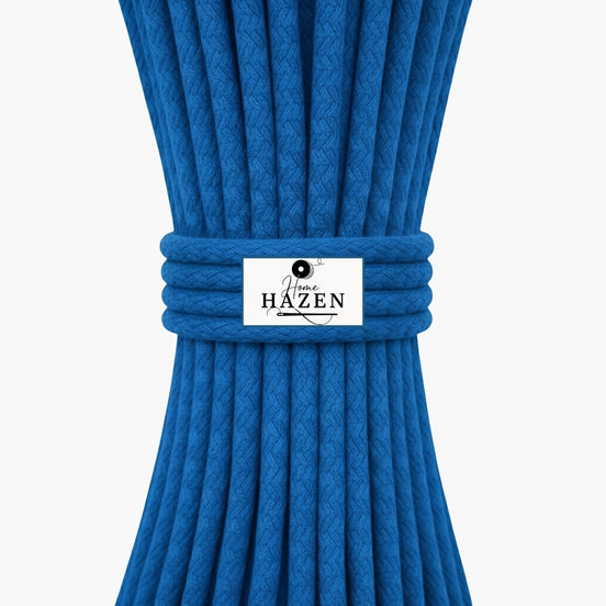 Saks Mavi Renk 6-7 mm Pamuklu Kordon İp
