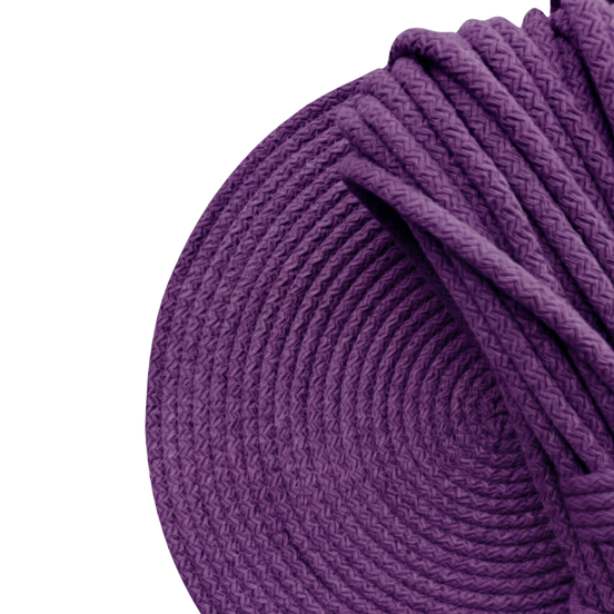 Purple Color 6-7 mm Cotton Cord Rope