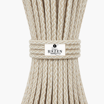 Jüt-Ekru Renk 6-7 mm Kırçıllı Pamuklu Kordon İp
