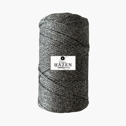 Gümüş Renk 2 mm Simli Polyester Makrome İp