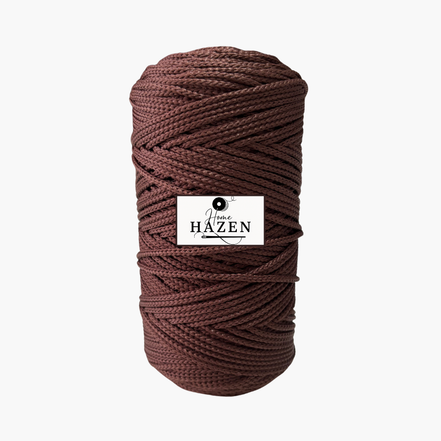 Kahverengi Renk 2,5 mm Polyester Makrome İp