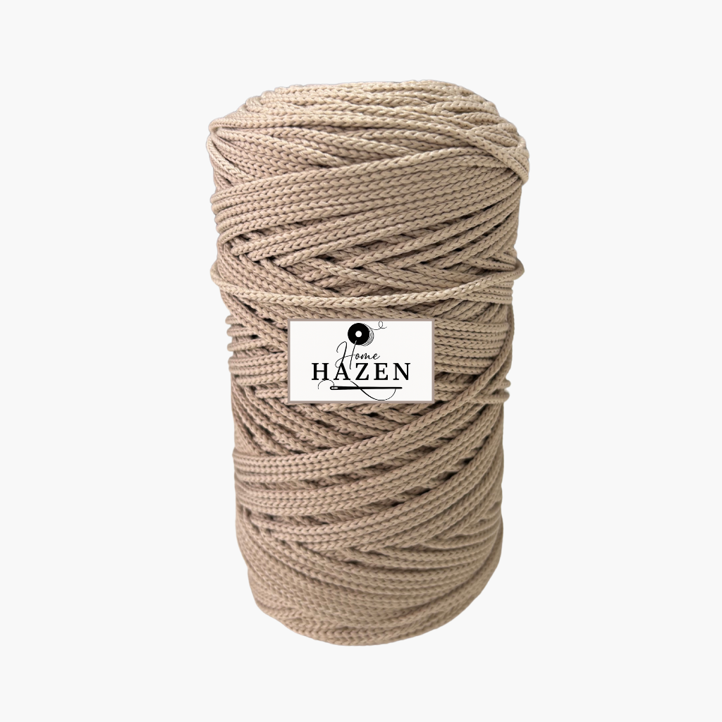 Bej Renk 2,5 mm Polyester Makrome İp