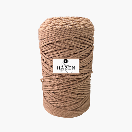 Sütlü Bej Renk 2,5 mm Polyester Makrome İp