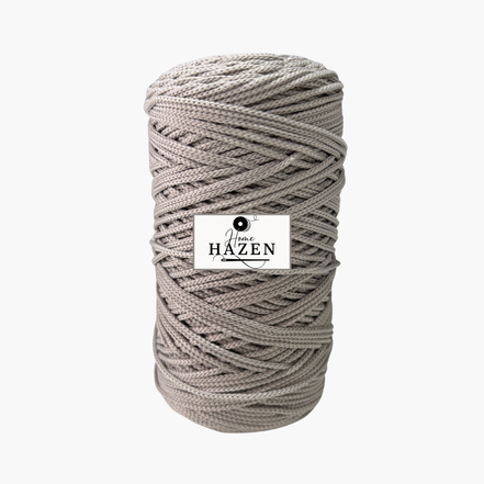 Gri Bej Renk 2,5 mm Polyester Makrome İp