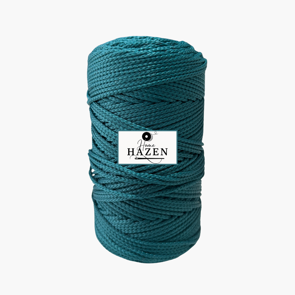 Petrol Renk 2,5 mm Polyester Makrome İp