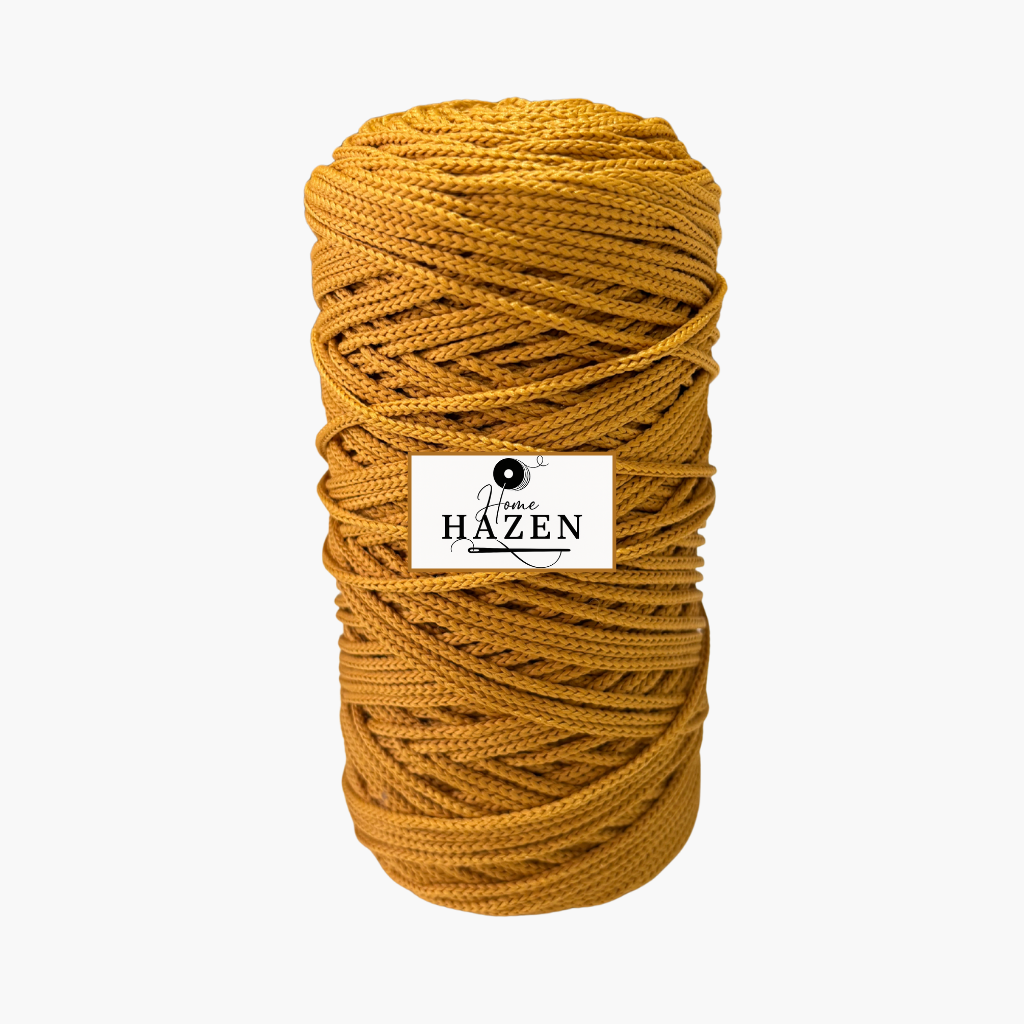 Hardal Renk 2,5 mm Polyester Makrome İp
