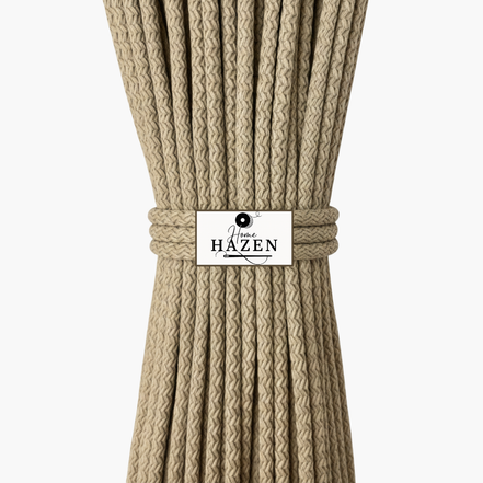 Mat Jüt Renk 6-7 mm Polyester Kordon İp