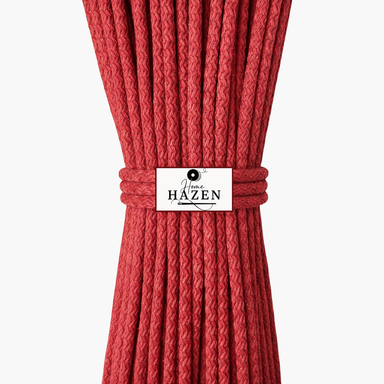 Simli Mat Kırmızı Renk 6-7 mm Polyester Kordon İp